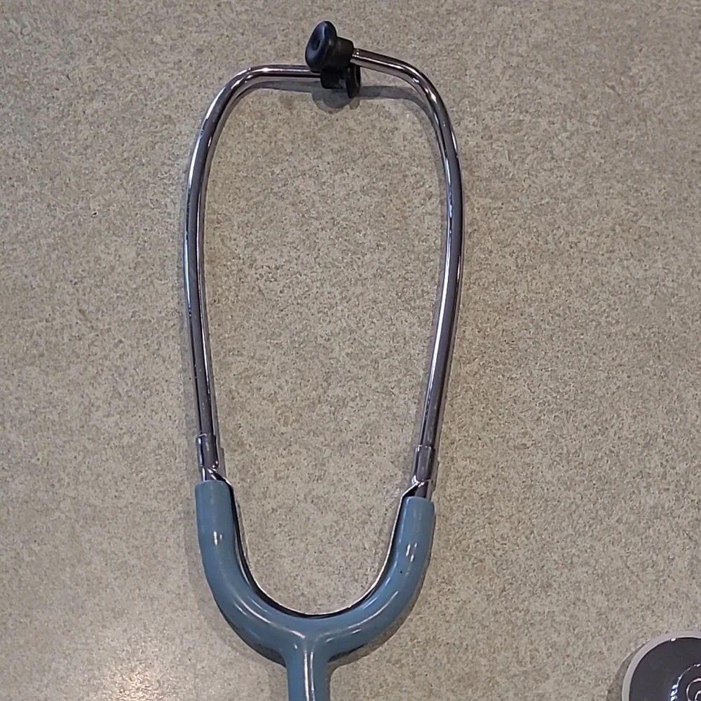 Blue Stethoscope with Silver Accents